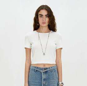 SELFWHO圆领短袖T恤女2025夏季新款百搭通勤上衣