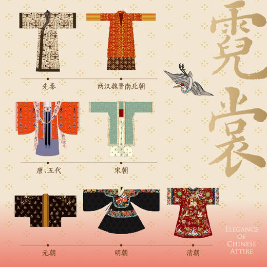 中华霓裳 黄清穗著 7段历史时期 近300幅精美手绘 中华传统服饰图 商品图1