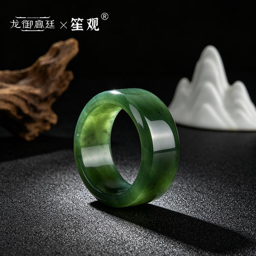 龙御宫廷×笙观御指纳瑞系列玉扳指 新疆和田玉碧玉/新疆和田玉青玉 玉质细腻 油润饱满 温润透亮 商品图5