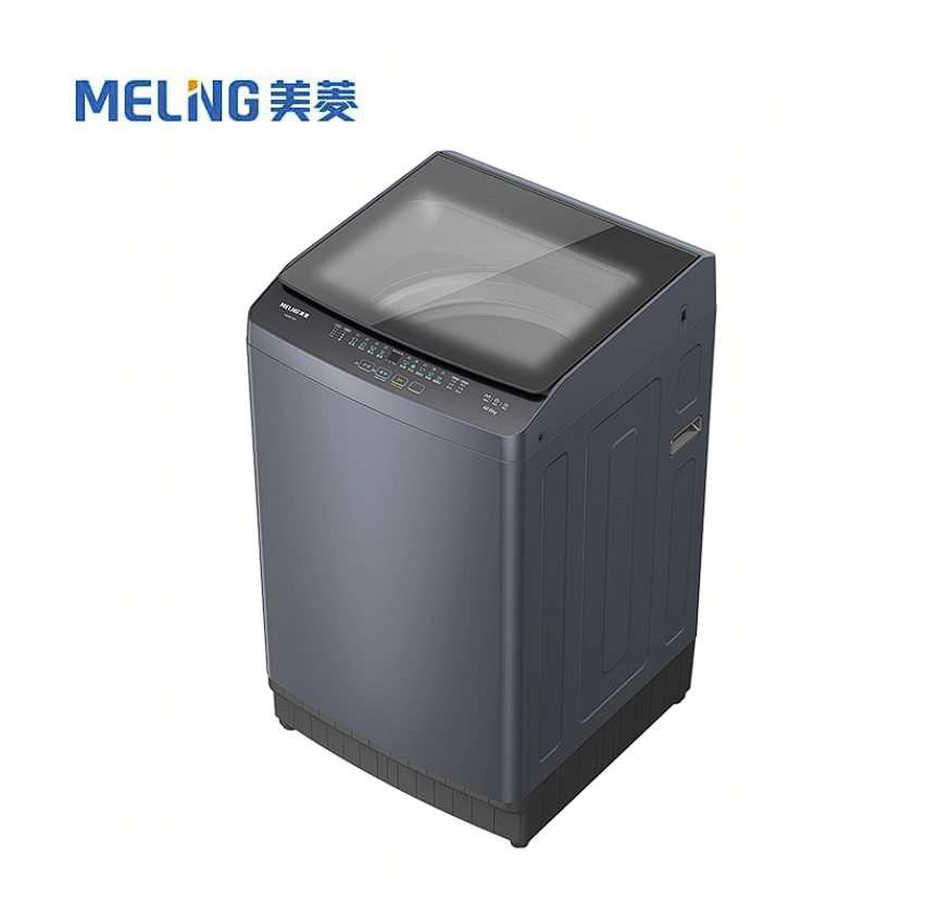 美菱 洗衣机 Y8AB120 全自动洗衣机 12公斤 波轮 黛蓝灰 一键智洗 下排水 一级能效 阻尼钢化玻璃盖板