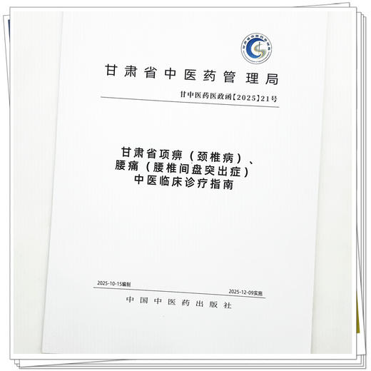 甘肃省项痹(颈椎病) 腰痛(腰椎间盘突出症) 中医临床诊疗指南 甘肃省中医药管理局组织编写 9787524706687中国中医药出版社 商品图4