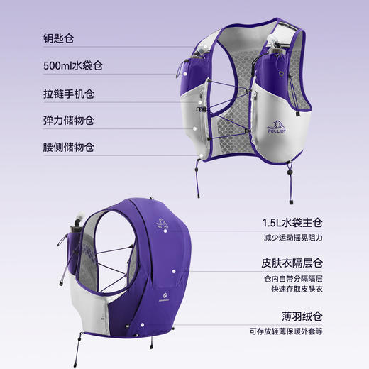 【流光】伯希和户外越野跑背包女轻量化徒步双肩包专业跑山背心男 商品图4