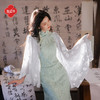 逸红颜《荞雪》26年夏新朦胧感刺绣蕾丝花边新中式半透纱质披肩女 商品缩略图0