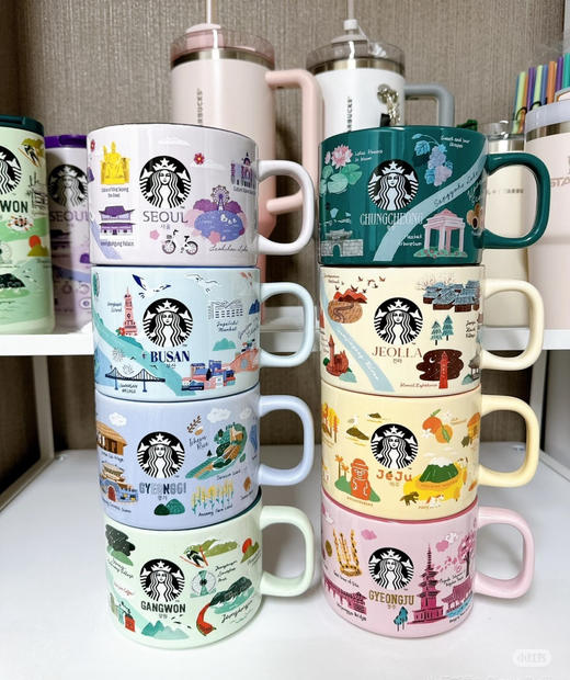 星巴巴韩国城市系列陶瓷马克杯 商品图3