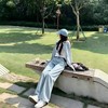 “闪闪惹人爱！”【迢语--满天星烫钻牛仔裤】柔软亲肤舒适棉面料，高腰显瘦微阔腿版型，不挑身材不挑腿型，遮肉遮胯又显高，不掉色不掉钻耐穿，一年四季可穿搭！ 商品缩略图5
