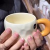 尼耳 咖啡马克杯 细腻陶瓷 温柔奶黄 皱褶肌理 商品缩略图2