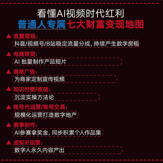 AI视频赚钱实战 剪映即梦AI豆包一本通 短视频变现AI变现AI漫剧AI短剧Seedance即梦AI 商品图1