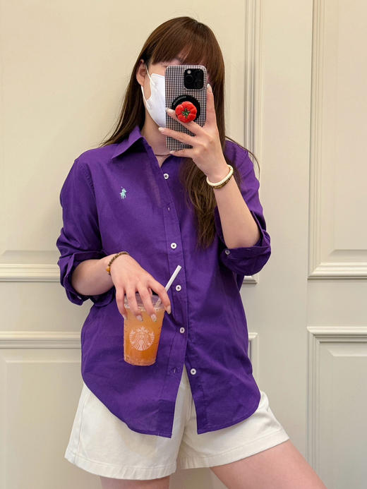 搞新原单配色拉夫亚麻衬衫衬衣062707 商品图13