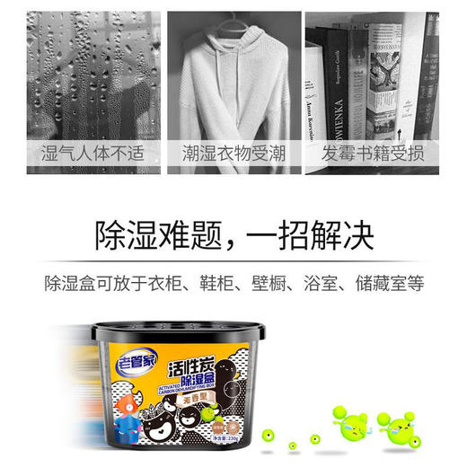 【超值12盒装】老管家 活性炭除湿盒 无香温和 防潮防霉 230g/盒 商品图1