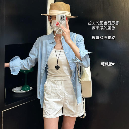 搞新原单配色拉夫亚麻衬衫衬衣062707 商品图12