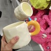 尼耳 咖啡马克杯 细腻陶瓷 温柔奶黄 皱褶肌理 商品缩略图3