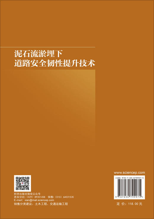 泥石流淤埋下道路安全韧性提升技术 张久鹏 薛志佳 9787030799975 商品图1