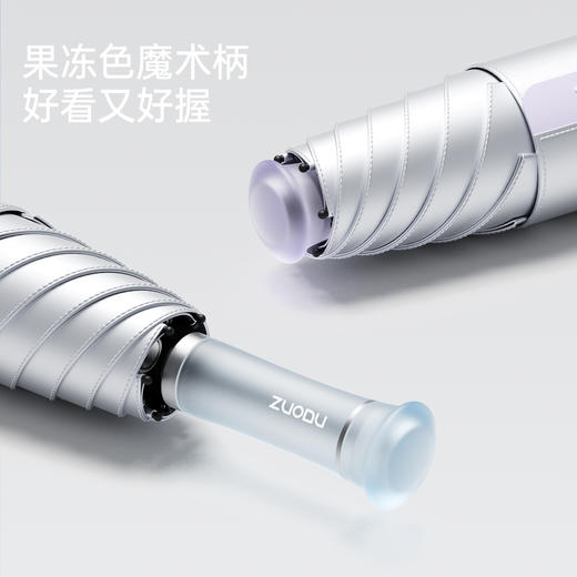 ZUODU左都 银胶伸缩手柄 五折六骨加大加厚 防紫外线  晴雨两用 商品图2