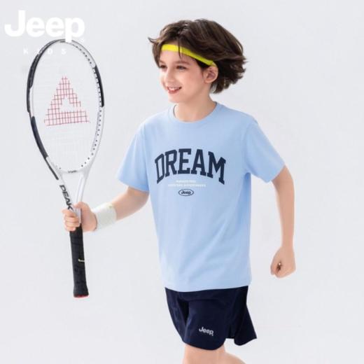 【清仓特价】jeep吉普儿童短袖T恤夏季纯棉亲肤上衣男女童速干衣运动衣120-175★娃娃优选 商品图3