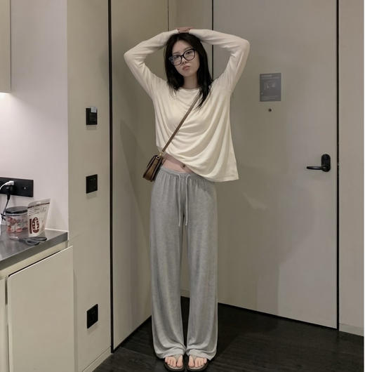 铜氨+莱赛尔双纤维混纺直筒阔腿裤哈伦裤063006 商品图11