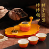 「上新了故宫」事事如意茶具 | 一壶一公道四杯一茶盘，德化白瓷冰玉骨，柿子为器，如意为纹 商品缩略图3