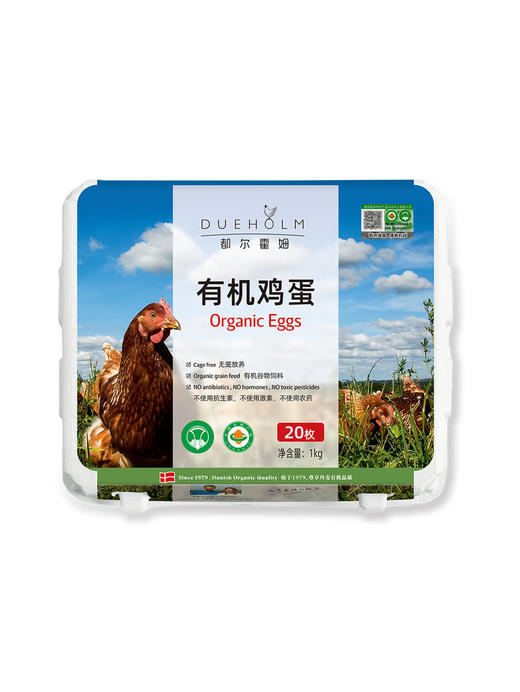MM 山姆 都尔霍姆（DUEHOLM)有机鸡蛋 1kg（20枚） 商品图0
