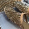 预售一周 超仙自留 blingbling裸色满钻渔网平底拖鞋 商品缩略图4