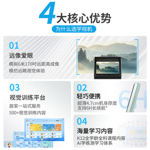 大脸书瞳 S1 学视机远像光屏儿童上网课坐 姿矫正 视力 保护器 商品图3
