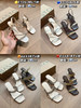 正品“百思图”女士露趾羊皮凉鞋/拖鞋 商品缩略图0