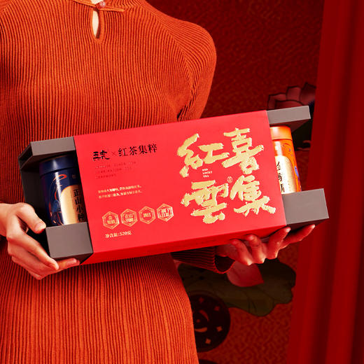 【HB专享】茶叶 金骏眉 正山小种 祁门红茶 云南滇红 茶叶礼盒 茶饮 五虎 520g 商品图0