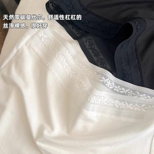 夏日无感穿着！【特妮娜 莫代尔安全裤】免穿内裤 亲肤透气裸感 细腻柔软 高弹不勒 茶多酚呵护健康 蕾丝拼接 立体裁剪 全方位贴身包容 商品图4