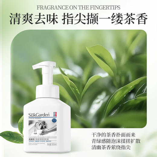 【双重舒润成分】蔬果园 茶香泡泡洗手液 500ml*3瓶 茶香萦绕清爽不紧绷 商品图2