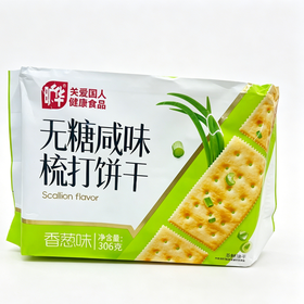 T旷华306g无糖香葱咸味梳打饼干