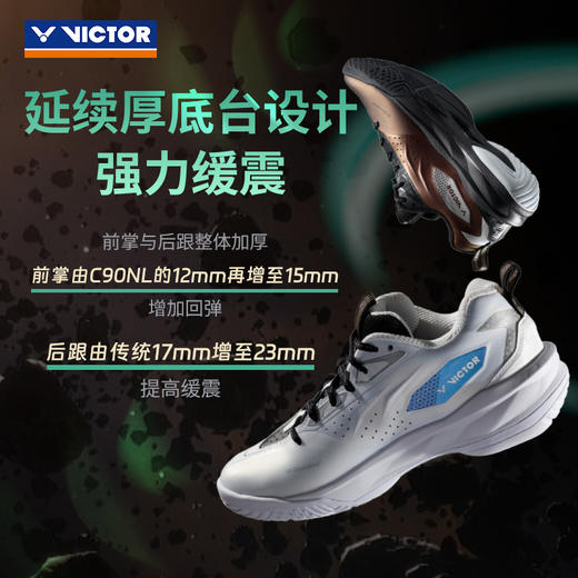VICTOR威克多羽毛球鞋专业缓震轻弹比赛训练运动鞋C90II二代 商品图3