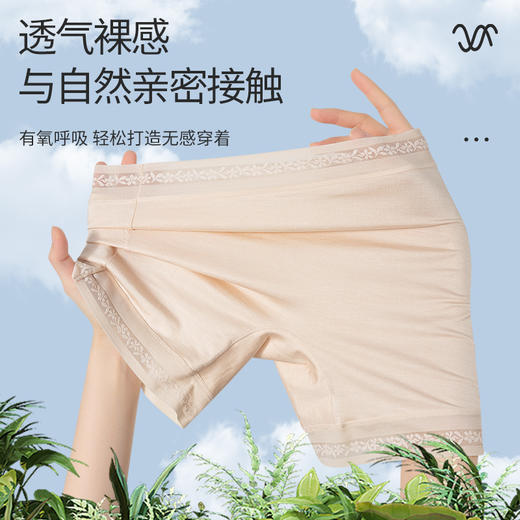 夏日无感穿着！【特妮娜 莫代尔安全裤】免穿内裤 亲肤透气裸感 细腻柔软 高弹不勒 茶多酚呵护健康 蕾丝拼接 立体裁剪 全方位贴身包容 商品图2