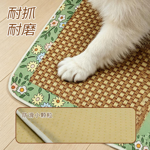 【凉感藤席❗️宠物夏日舒睡窝】陈年艾绒 呵护宠物健康 耐抓耐磨 告别粘毛勾丝！猫窝四季通用藤编凉席垫子猫咪猫床猫窝艾草睡垫 商品图3