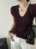 勃艮第紫凉感莱赛尔 T恤 | 如浓郁红酒，自带韵味，太太太显白了！【3-5天发货】 商品缩略图0