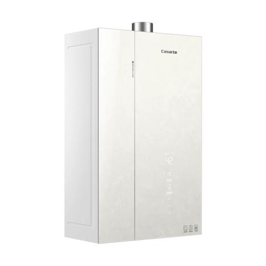 卡萨帝 热水器 JSLQ27-16CV3ECOU1 燃气沐浴器 无界系列 素心米 电子脉冲点火 天然气 一级能效 16(kg/min)  触控式 钢化玻璃 冷凝恒温 商品图1