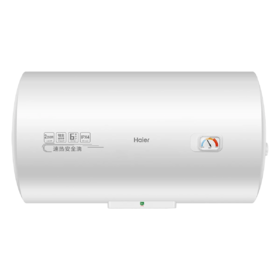 海尔 热水器 ES80H-CK3(1) 电热沐浴器 80升 圆桶型 不锈钢内胆 大容量 横式 二级能效 加热管 防干烧 健康抑菌 机械