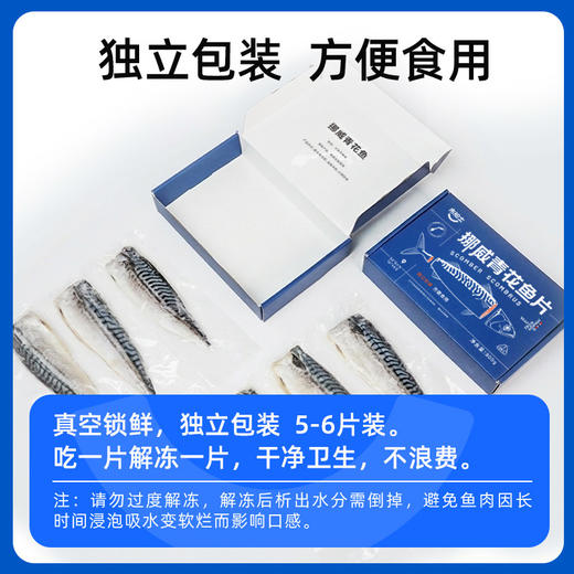 【纯净深海鲜捕急冻 独立包装 富含Omega-3 营养丰富 少刺】市舶士 挪威青花鱼900g（每盒5-6片 独立包装） 商品图3