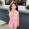 童洛萌女童薄款夏季新款套装无袖学院风夏装宝宝翻领短袖短裤两件套80-150★ 商品缩略图0