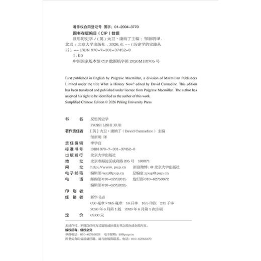 反思历史学  大卫·康纳丁 主编  邹新明 译  商品图2