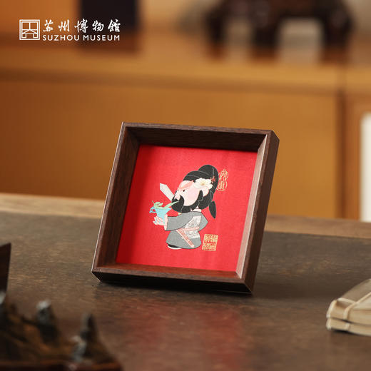 苏州博物馆 迎祥纳福织绣摆件/钟馗玄关书房桌面稳固可悬挂美好寓意送礼 商品图1