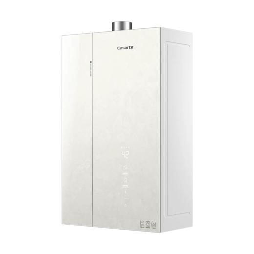 卡萨帝 热水器 JSLQ27-16CV3ECOU1 燃气沐浴器 无界系列 素心米 电子脉冲点火 天然气 一级能效 16(kg/min)  触控式 钢化玻璃 冷凝恒温 商品图2