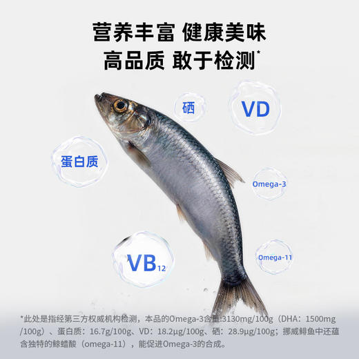 【深海新鲜捕捞 去头尾内脏中骨 配料仅有鲱鱼 富含蛋白质 Omega-3 少刺】市舶士 挪威鲱鱼片900g（每盒9-10片 独立包装） 商品图3