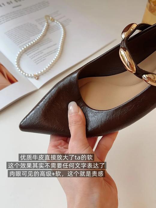 BAST同款法式玛丽珍链条单鞋 |优质牛皮高级感满满，柔软穿着体验，时髦高奢一眼惊艳【3-5天发货】 商品图9