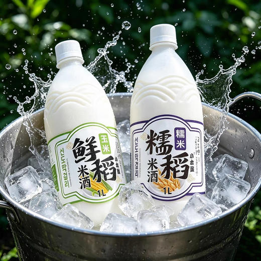 延边鲜稻玛格丽小木屋奶油米酒1升延吉市正宗韩式布车鲜稻米酒2斤两瓶装包邮到家 商品图2