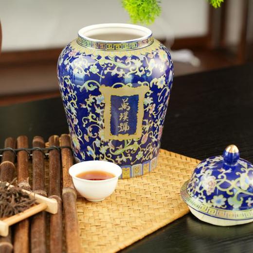 【景泰蓝配色+珐琅釉彩罐】万璞号·2018古树老普洱（200g/罐）GI地理标志+CMA检测报告 商品图5