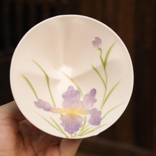 上古名屋·四时花信系列福禄盏 | 国家一级美术师刘铭志监制，经典葫芦造型，手绘花卉（3-7天发货） 商品图6