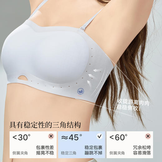【透梦--宋锦铜钱纹无肩带内衣】传承非遗宋锦铜钱纹，防滑聚拢侧收副乳，无肩带无痕软支撑，加固 W 形果冻条底围，内置360° 环抱式防滑带，自带东方美学氛围感 商品图6