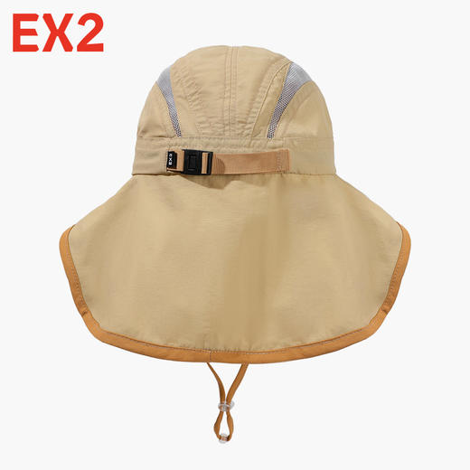 EX2伊海诗披肩遮阳帽男孩护颈海边旅游防晒帽女孩透气抗菌369079 商品图1