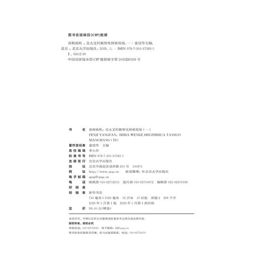 奋楫扬帆：北大文科数智化探索现场（一）姜国华 主编 北京大学出版社 商品图2