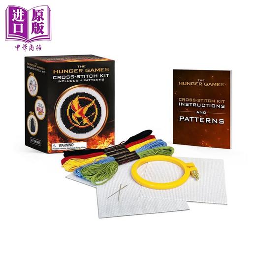 预售 【中商原版】饥饿游戏十字绣套装 The Hunger Games Cross-Stitch Kit Includes 4 Patterns 英文原版 Running Press 商品图0
