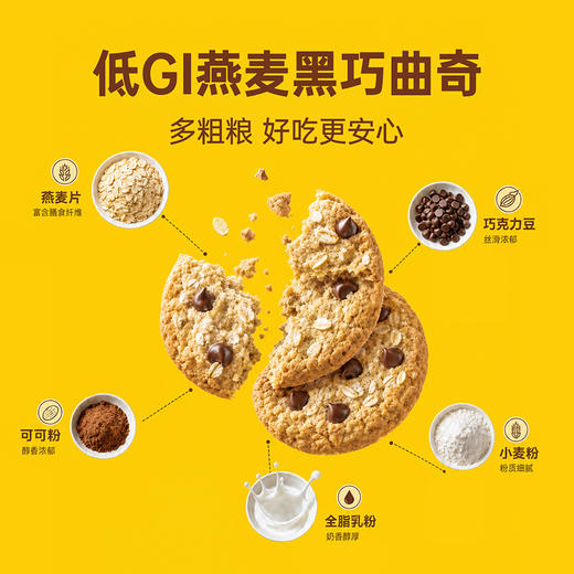 【甄选优质原料】ffit8 低GI燕麦黑巧曲奇 120g/盒*2盒 谷物黑巧双重美味 商品图2