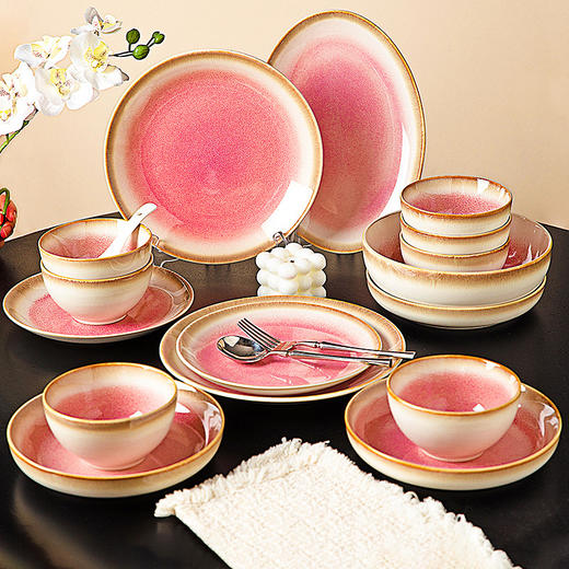 摩登主妇MONAZONE窑变餐具饭碗家用餐盘子2026新款釉下彩碗具汤碗 商品图0